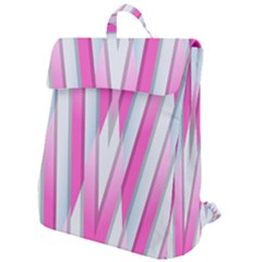 Geometric-3d-design-pattern-pink Flap Top Backpack by Semog4