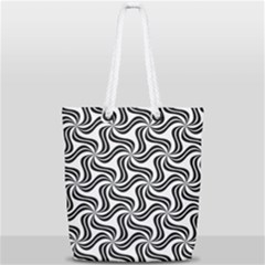 Soft-pattern-repeat-monochrome Full Print Rope Handle Tote (small) by Semog4