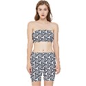 Soft-pattern-repeat-monochrome Stretch Shorts and Tube Top Set View1