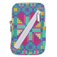 Checkerboard-squares-abstract--- Belt Pouch Bag (large) by Semog4