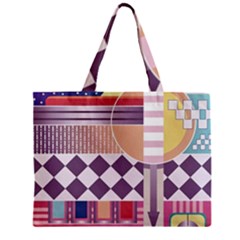 Abstract Shape Color Gradient Zipper Mini Tote Bag by Semog4