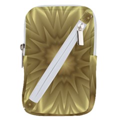 Background Pattern Golden Yellow Belt Pouch Bag (small) by Semog4