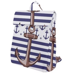 Anchor Background Design Flap Top Backpack by Semog4