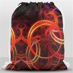 Background Fractal Abstract Drawstring Bag (large) by Semog4