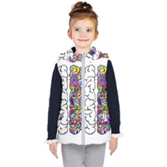 Brain Mind Aianatomy Kids  Hooded Puffer Vest by Salman4z
