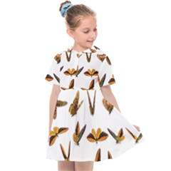 Butterfly Butterflies Insect Swarm Kids  Sailor Dress by Salman4z