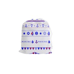 Marine Nautical Clip Art Drawstring Pouch (small) by Salman4z