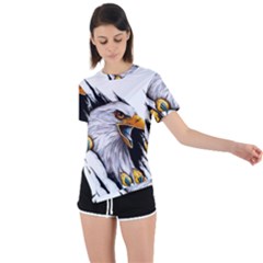 Eagle Asymmetrical Short Sleeve Sports Tee by Salman4z
