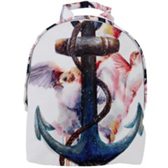 Anchor Watercolor Painting Tattoo Art Anchors And Birds Mini Full Print Backpack by Salman4z