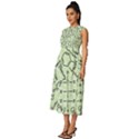 Multicolored Chemical Bond Illustration Chemistry Formula Science Sleeveless Round Neck Midi Dress View2