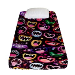 Funny Monster Mouths Fitted Sheet (single Size) by Salman4z
