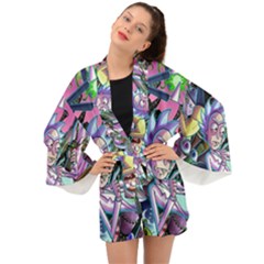 Rick And Morty Time Travel Ultra Long Sleeve Kimono by Salman4z