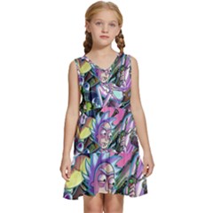 Rick And Morty Time Travel Ultra Kids  Sleeveless Tiered Mini Dress by Salman4z