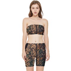 Always On My Mind Tobe Map Places Travel Vintage Stretch Shorts And Tube Top Set by Salman4z