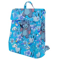 Blue Stitch Aesthetic Flap Top Backpack by Salman4z