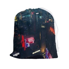 Cityscape Digital Art Drawstring Pouch (2xl) by Salman4z