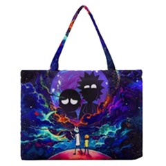 Rick And Morty In Outer Space Zipper Medium Tote Bag by Salman4z