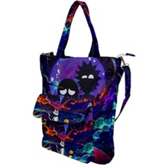 Rick And Morty In Outer Space Shoulder Tote Bag by Salman4z