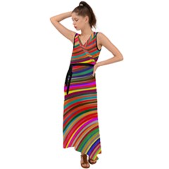 V-neck Chiffon Maxi Dress by Intrinketly777