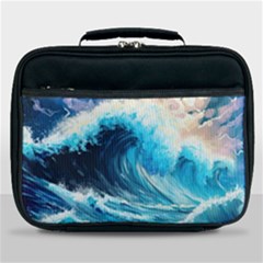 Tsunami Waves Ocean Sea Nautical Nature Water Arts Lunch Bag by Jancukart