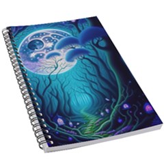 Forrest Jungle Blue Artwork 5 5  X 8 5  Notebook by Jancukart