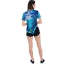 Forrest Jungle Blue Artwork Asymmetrical Short Sleeve Sports Tee View4