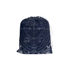 Vintage Astrology Poster Drawstring Pouch (medium) by ConteMonfrey