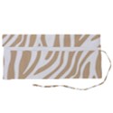 Brown Zebra Vibes Animal Print  Roll Up Canvas Pencil Holder (S) View2