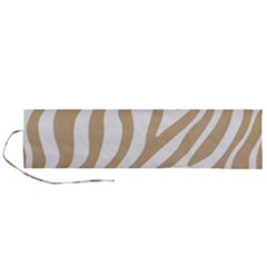 Brown Zebra Vibes Animal Print  Roll Up Canvas Pencil Holder (l) by ConteMonfrey