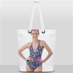 Leafs And Floral Print Full Print Rope Handle Tote (small) by BellaVistaTshirt02