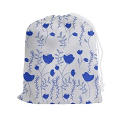 Blue Classy Tulips Drawstring Pouch (2xl) by ConteMonfrey