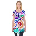 Crazy Pop Art - Doodle Circles   Short Sleeve Tunic  View1