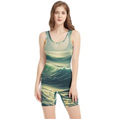 Ocean Sea Waves Tide Women s Wrestling Singlet by Simbadda
