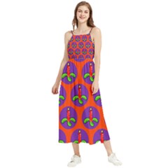 Christmas Candles Seamless Pattern Boho Sleeveless Summer Dress by Amaryn4rt