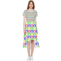 Colorful Curtains Seamless Pattern High Low Boho Dress by Amaryn4rt