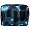 A Completely Seamless Background Design Circuitry Make Up Pouch (Large) View2
