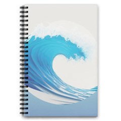 Wave Tsunami Tidal Wave Ocean Sea Water 5 5  X 8 5  Notebook by Wegoenart