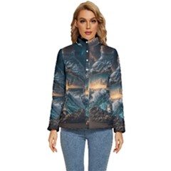 Fantasy People Mysticism Composing Fairytale Art 2 Women s Puffer Bubble Jacket Coat by Uceng