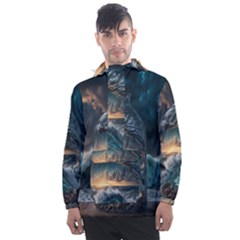 Fantasy People Mysticism Composing Fairytale Art 2 Men s Front Pocket Pullover Windbreaker by Uceng