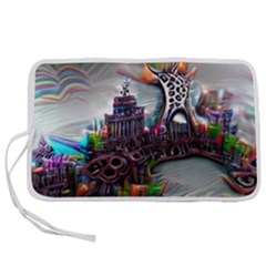 Abstract Art Psychedelic Art Experimental Pen Storage Case (s) by Uceng