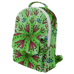Flower Mandala Art Drawing Spring Background Flap Pocket Backpack (small) by Uceng
