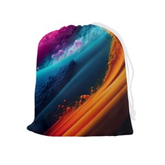 Abstract Art Artwork Drawstring Pouch (xl) by Uceng