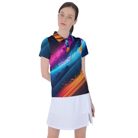Abstract Art Artwork Women s Polo Tee by Uceng
