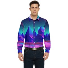 Fantasy Universe Art Wallpaper Artwork Men s Long Sleeve Pocket Shirt  by Uceng