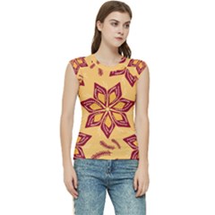 Flower Mandala Template Sketch Drawing Art Women s Raglan Cap Sleeve Tee by Uceng
