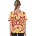Flower Mandala Template Sketch Drawing Art V-Neck Dolman Drape Top View2