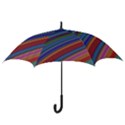 Multicolored Stripe Curve Striped Background Hook Handle Umbrellas (Small) View3