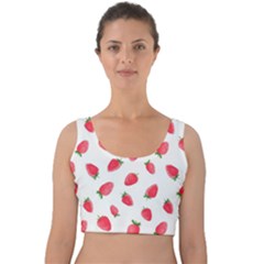 Strawberry Velvet Crop Top by SychEva
