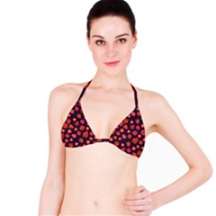 Strawberry On Black Bikini Top by SychEva