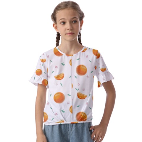 Oranges Kids  Cuff Sleeve Scrunch Bottom Tee by SychEva